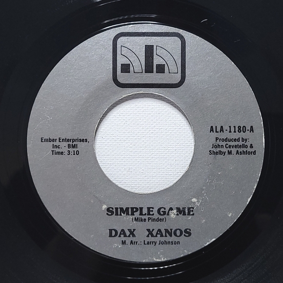 Dax Zanos Vinyl 45 Simple Game / Lonely Me on Ala EX Funk - Picture 1 of 2